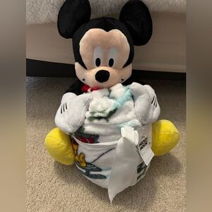 Disney Mickey Mouse buddy and throw. Stuffed animal and blanket. NEW